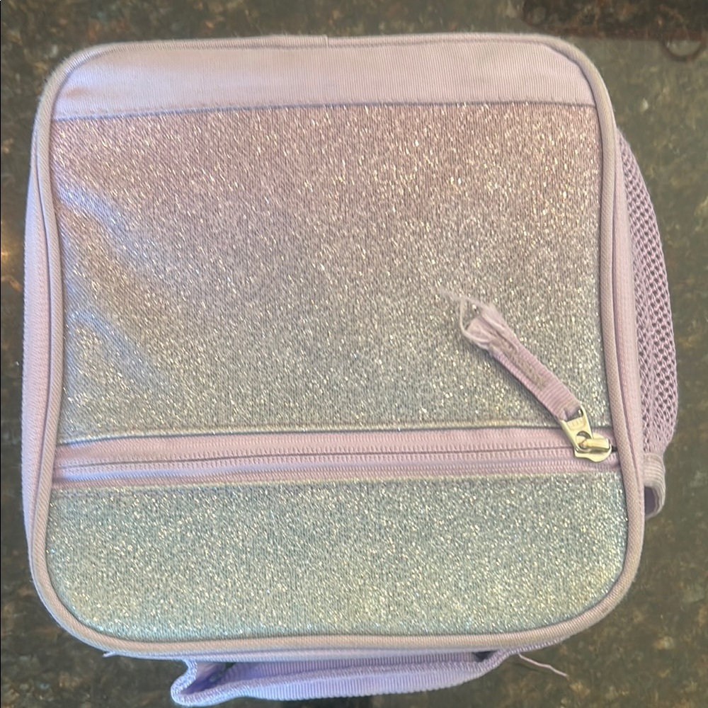 Pottery barn kids Glittery Purple and Silver lunchbox